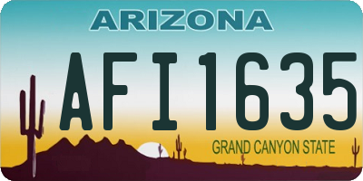 AZ license plate AFI1635