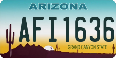 AZ license plate AFI1636