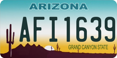 AZ license plate AFI1639