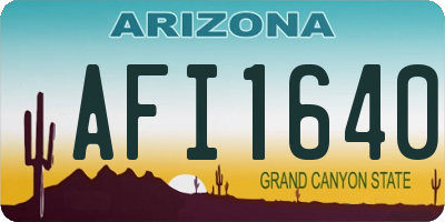 AZ license plate AFI1640