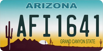 AZ license plate AFI1641