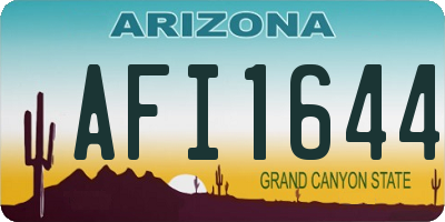 AZ license plate AFI1644