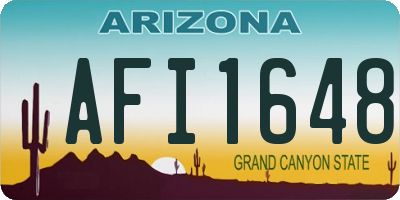 AZ license plate AFI1648