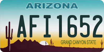 AZ license plate AFI1652