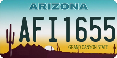 AZ license plate AFI1655
