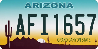AZ license plate AFI1657