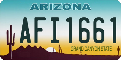 AZ license plate AFI1661