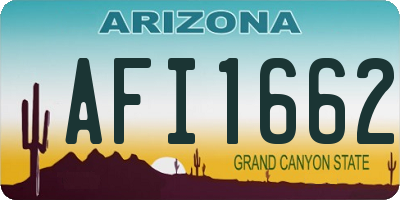AZ license plate AFI1662