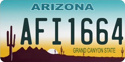 AZ license plate AFI1664