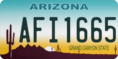 AZ license plate AFI1665