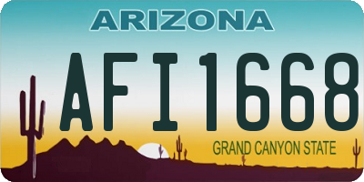 AZ license plate AFI1668