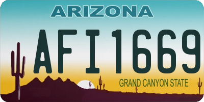 AZ license plate AFI1669