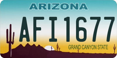 AZ license plate AFI1677