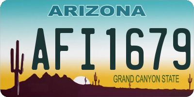 AZ license plate AFI1679