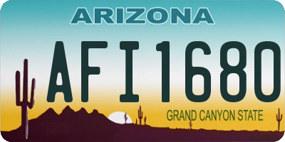 AZ license plate AFI1680