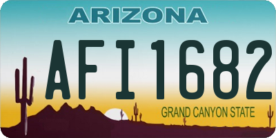AZ license plate AFI1682