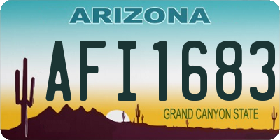AZ license plate AFI1683