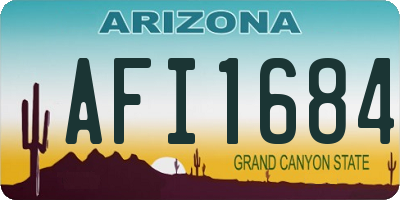 AZ license plate AFI1684