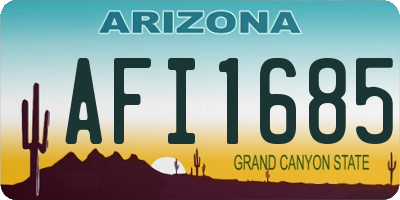 AZ license plate AFI1685