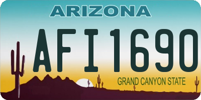 AZ license plate AFI1690