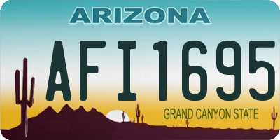 AZ license plate AFI1695
