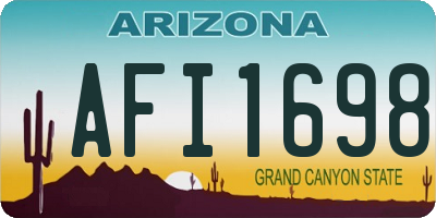 AZ license plate AFI1698