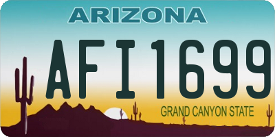 AZ license plate AFI1699