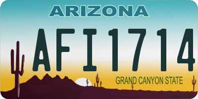 AZ license plate AFI1714