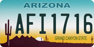 AZ license plate AFI1716