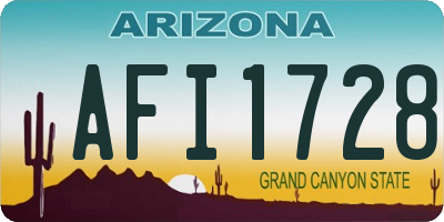 AZ license plate AFI1728