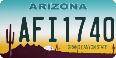 AZ license plate AFI1740