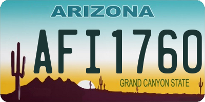 AZ license plate AFI1760