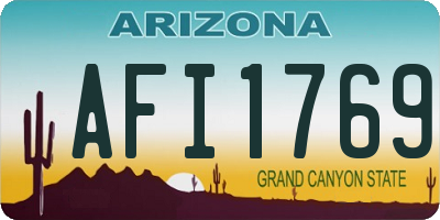 AZ license plate AFI1769