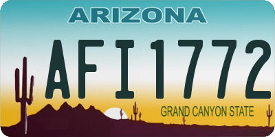 AZ license plate AFI1772