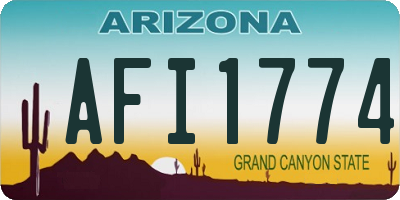 AZ license plate AFI1774