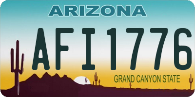 AZ license plate AFI1776
