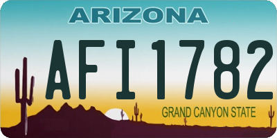 AZ license plate AFI1782