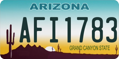 AZ license plate AFI1783