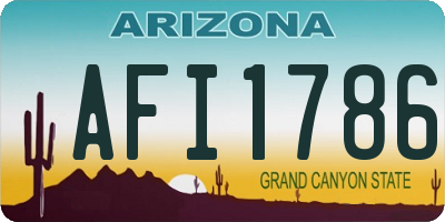 AZ license plate AFI1786