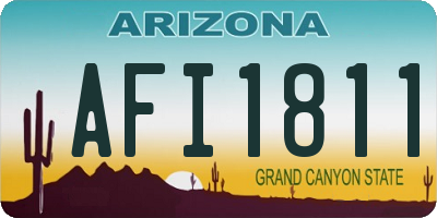 AZ license plate AFI1811