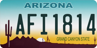 AZ license plate AFI1814