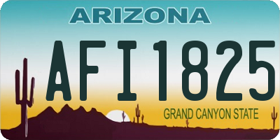 AZ license plate AFI1825