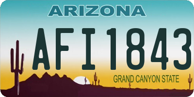 AZ license plate AFI1843