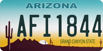AZ license plate AFI1844