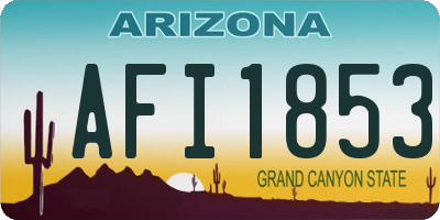 AZ license plate AFI1853
