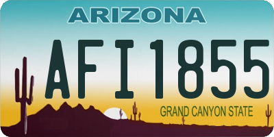 AZ license plate AFI1855