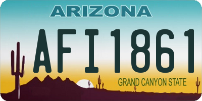 AZ license plate AFI1861