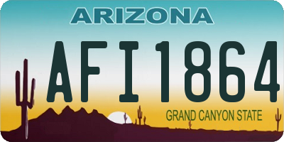 AZ license plate AFI1864