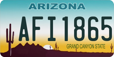 AZ license plate AFI1865