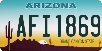 AZ license plate AFI1869